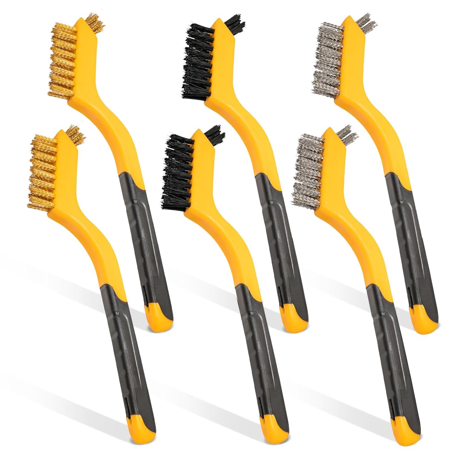 Detailing Brush Set - 6-Piece Wire Brush Set: Brass, Stainless