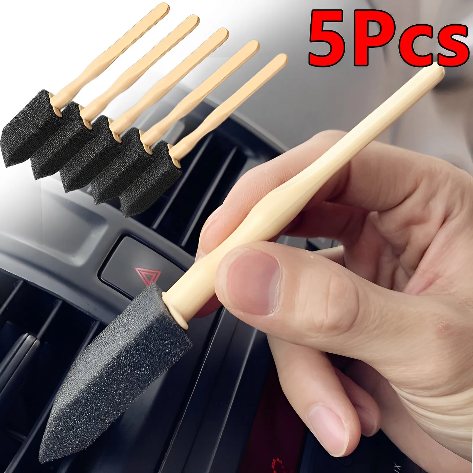 5Pcs Car Air Outlet Sponge Bru - Dirt Brush Interior incelemesi ve fiyatı