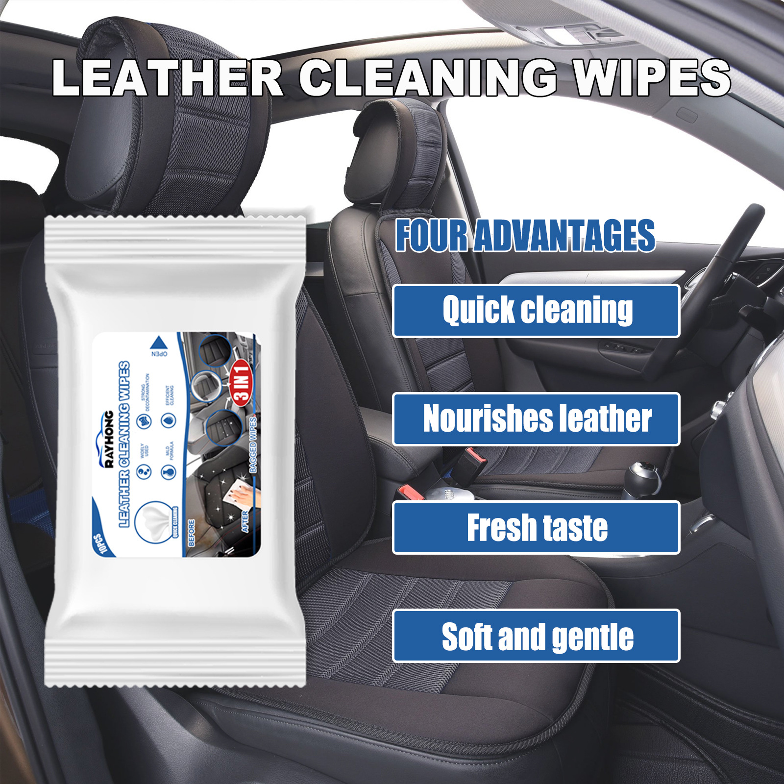 Car Leather Cleaning Wipes, Se - Dirt Brush Interior incelemesi ve fiyatı
