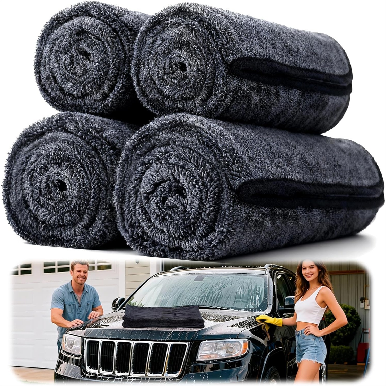 4PCS Microfiber Car Drying Tow - Microfiber Towel Detailing incelemesi ve fiyatı