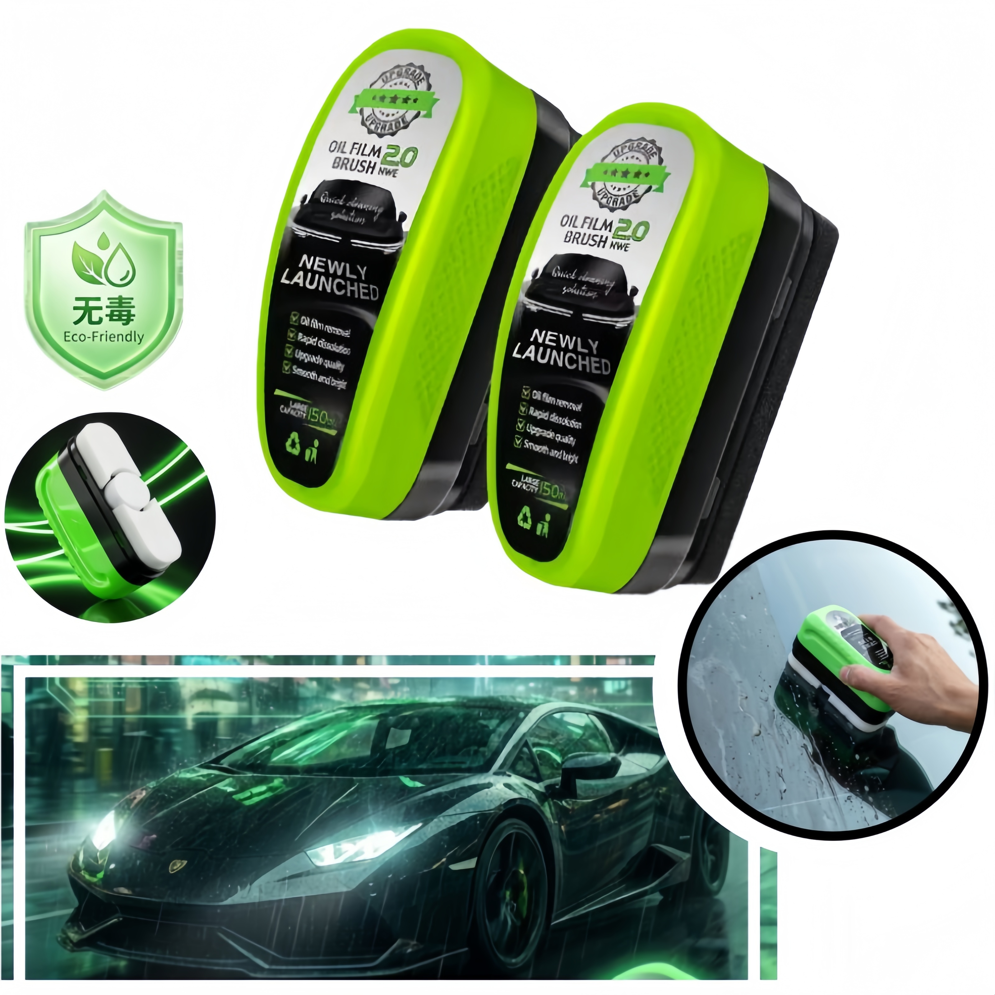Non Toxic Car Glass Oil Film R - Car Cleaning Brush incelemesi ve fiyatı