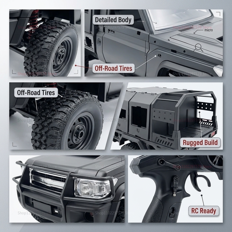 MN82 MN82S RC Crawler Truck 1/ - Dirt Brush Interior incelemesi ve fiyatı