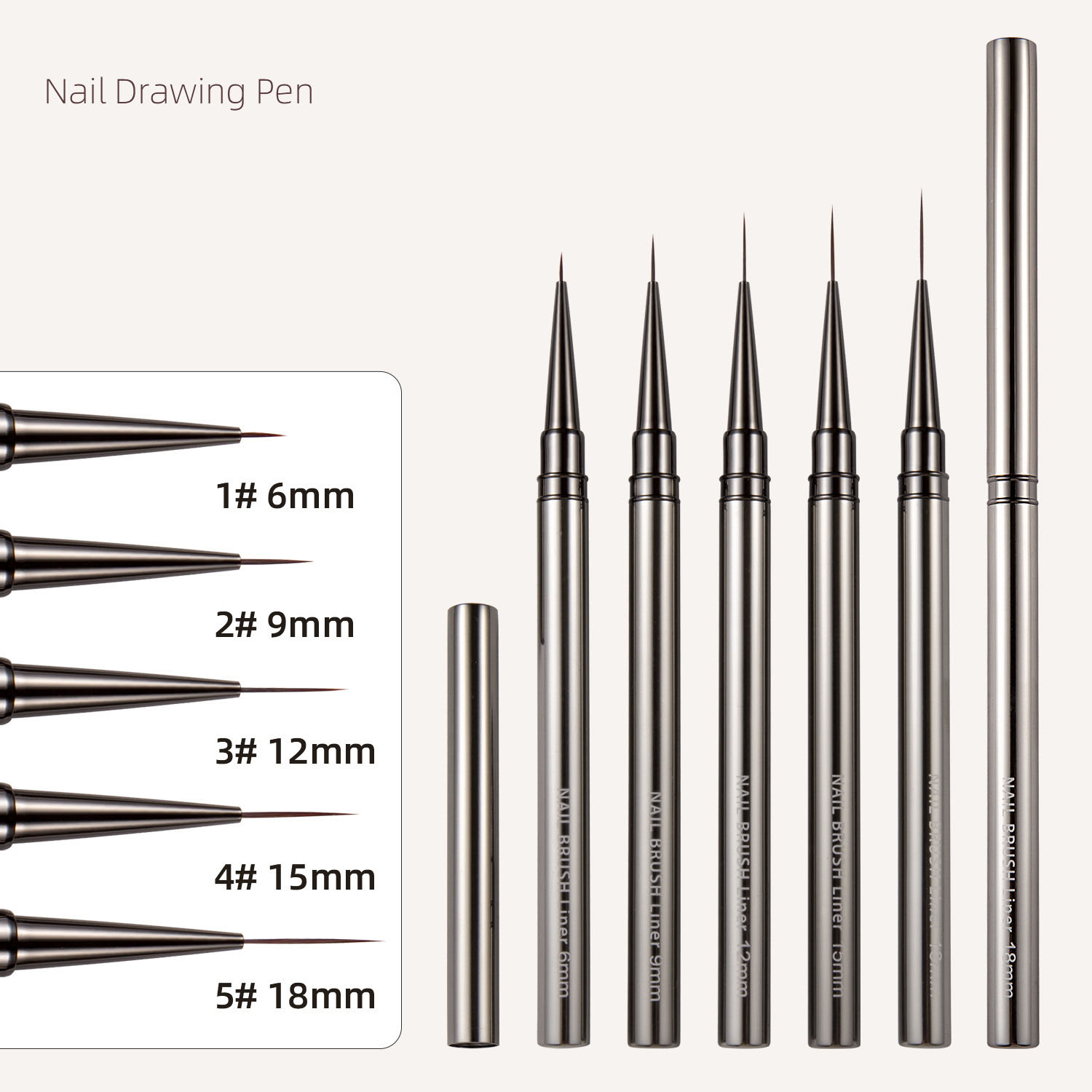 1/3/5pcs Nail Art Liner Brushe - Detailing Brush Set incelemesi ve fiyatı
