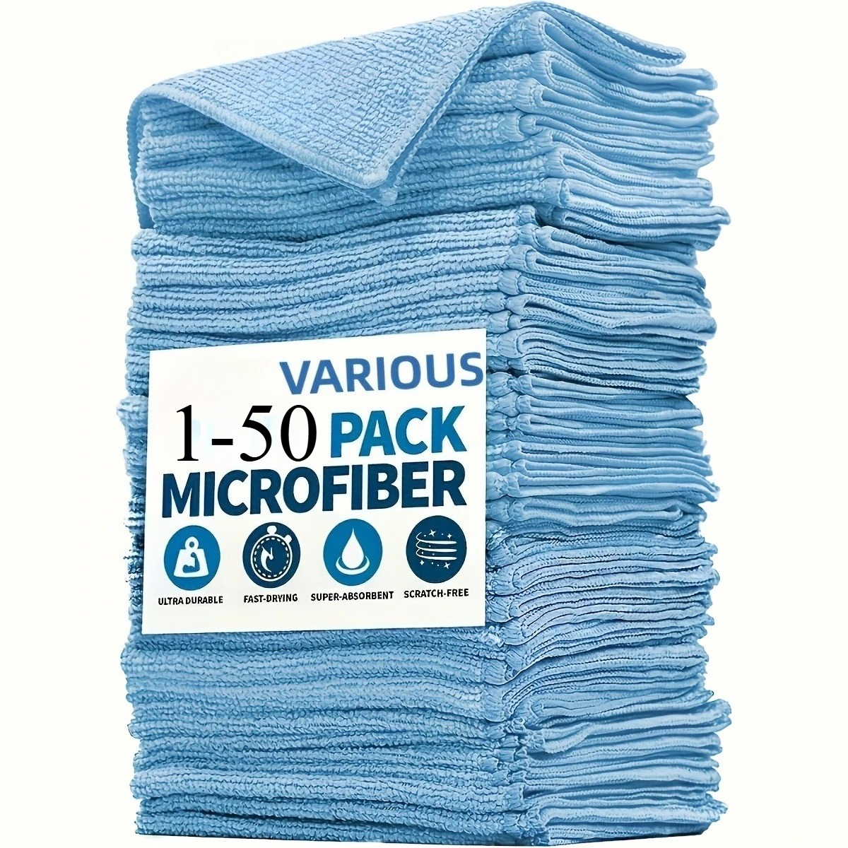 1-50pcs Light Blue Microfiber  - Microfiber Towel Detailing incelemesi ve fiyatı