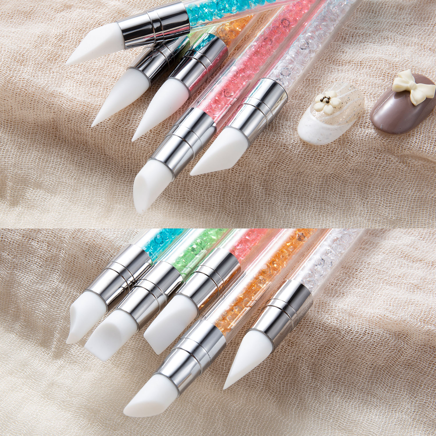 5PCS Double Head Silicone Nail - Wax Applicator Pad incelemesi ve fiyatı
