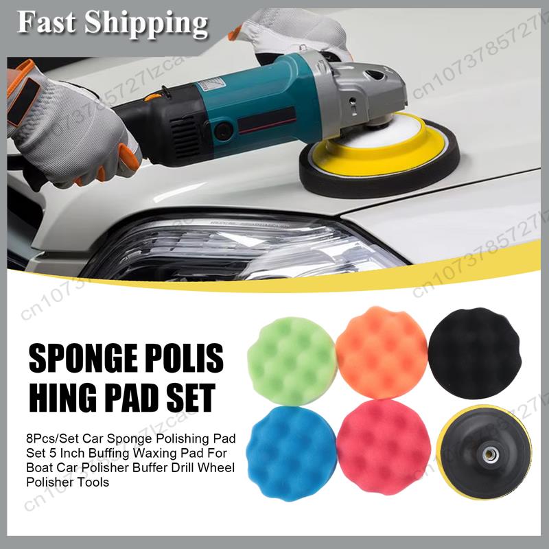-A99Z 8Pcs/Set Car Sponge Poli - Polish Pad Set Buffer incelemesi ve fiyatı