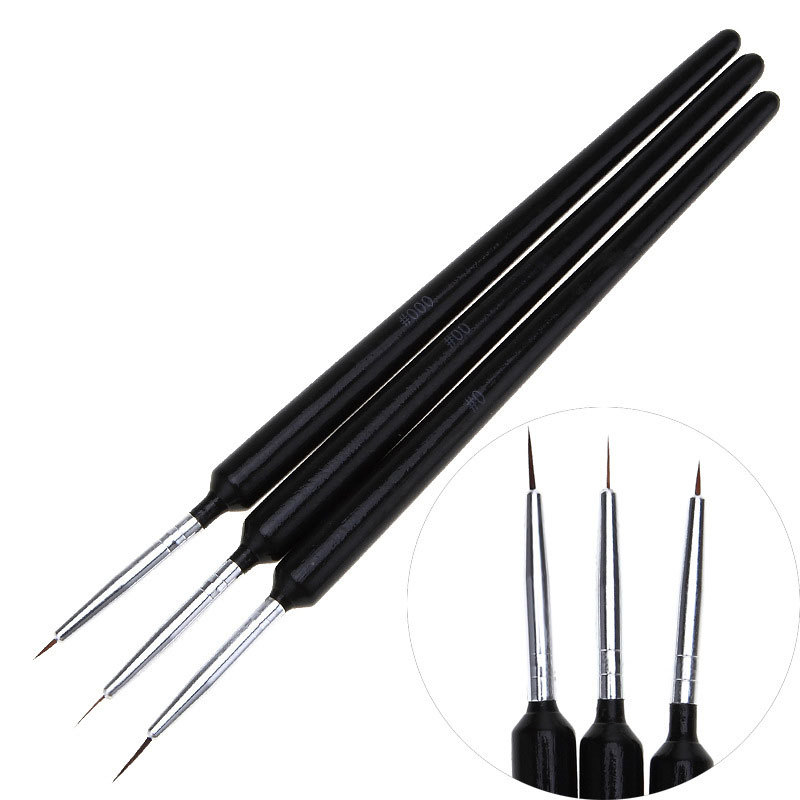 3Pcs Ultra-fine Nail Art Liner - Detailing Brush Set incelemesi ve fiyatı
