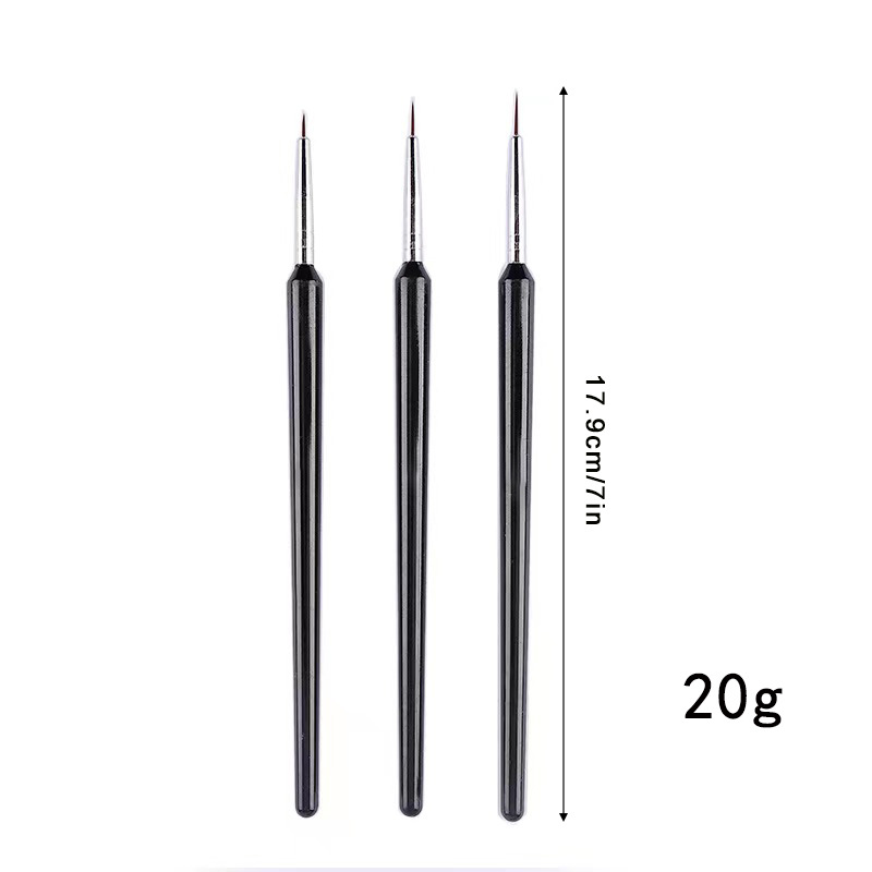3Pcs Ultra-fine Nail Art Liner - Detailing Brush Set incelemesi ve fiyatı