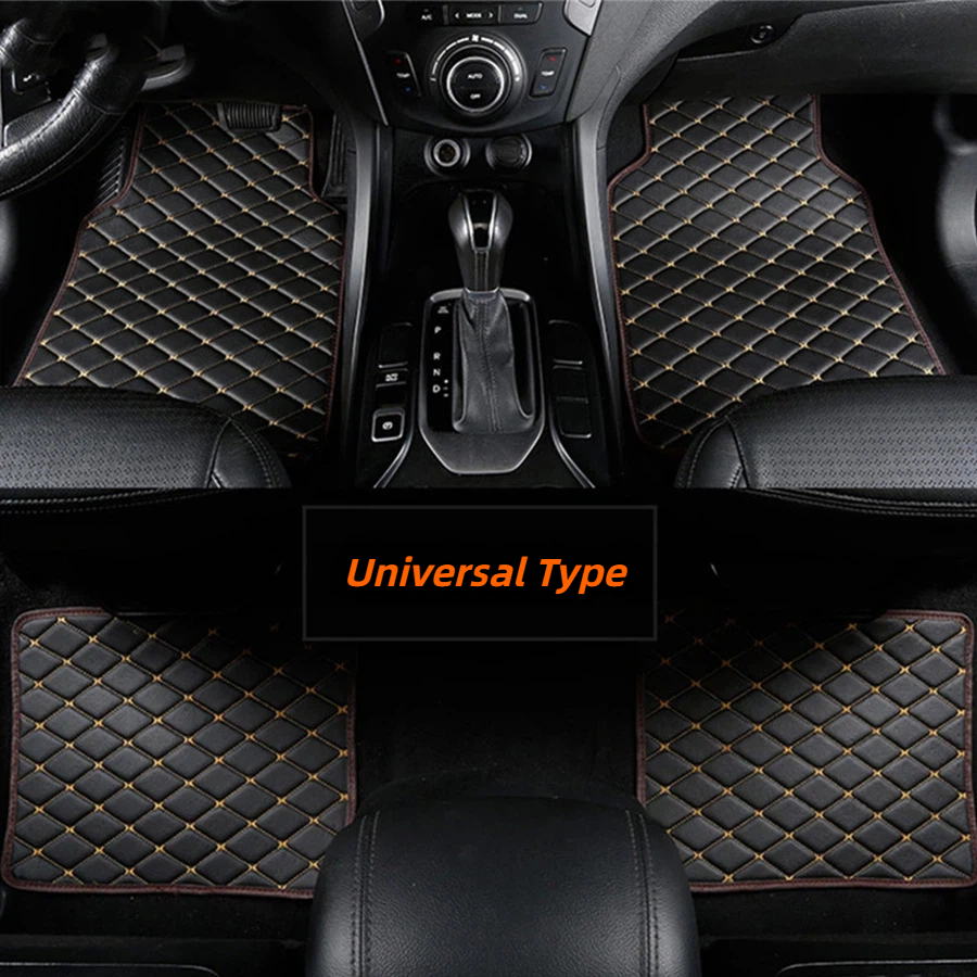 4pcs PU Leather Black Car Floo - Leather Cleaner Interior incelemesi ve fiyatı
