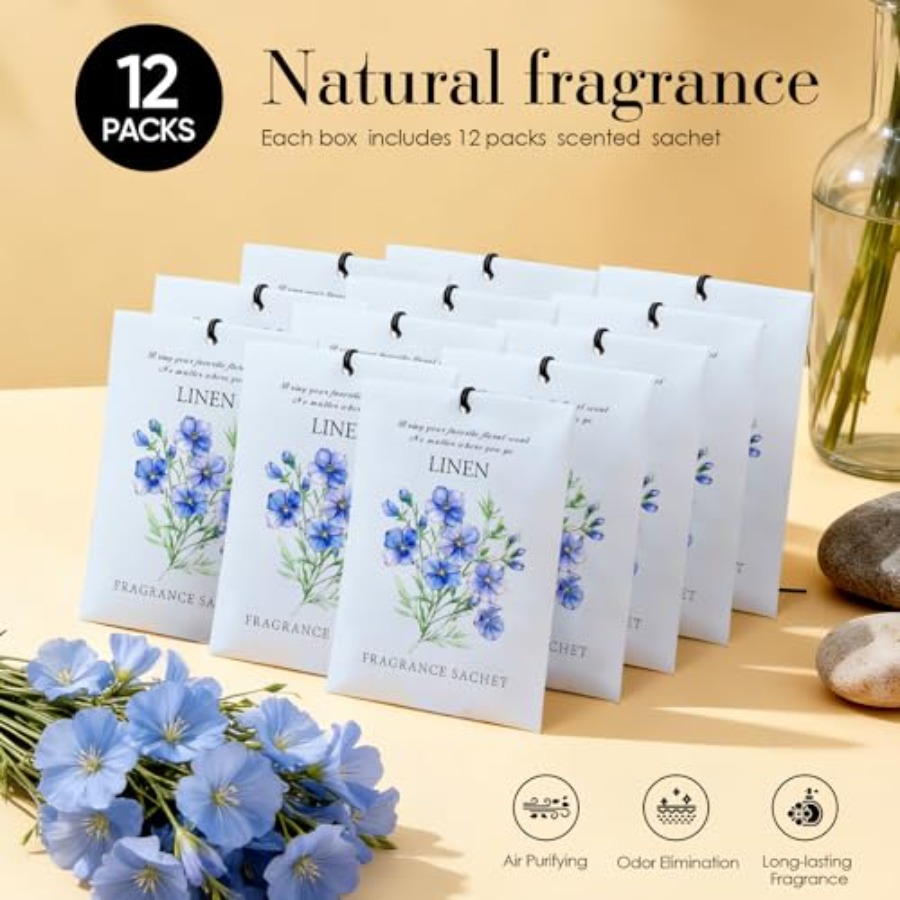 Scented Sachet Bags - 12 Pack  - Odor Eliminator Car incelemesi ve fiyatı
